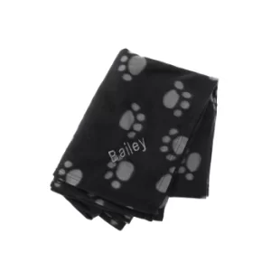 Image of Personalised Dog Paw Print Fleece Blanket