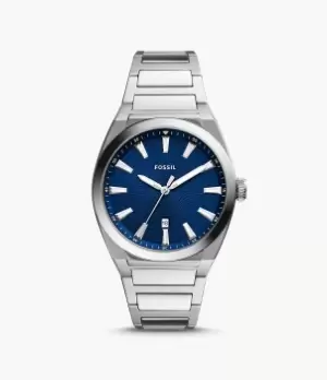 Image of Fossil Men Everett Three-Hand Date Stainless Steel Watch