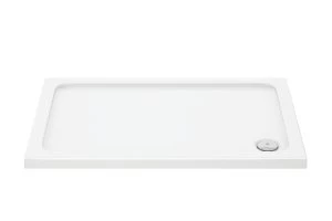 Image of Wickes Rectangle 45mm White Cast Stone Shower Tray - 1200 x 800mm