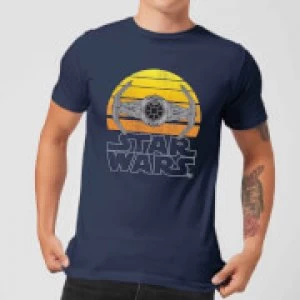 Image of Star Wars Sunset Tie Mens T-Shirt - Navy - L