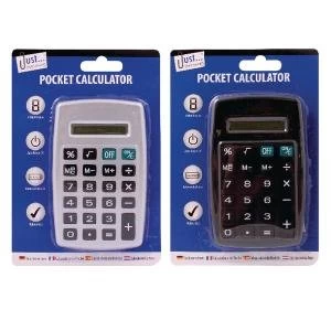 Image of Tallon Black Silver 8-Digit Pocket Calculator Pack of 12 6178
