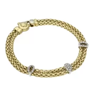 Image of Fope 18ct Yellow Gold 0.25ct Diamond Bracelet D