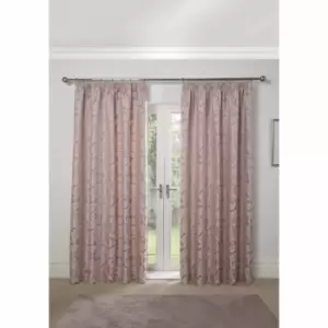 Image of Emma Barclay Duchess Pencil Pleat Curtain 66 X 54 Blush