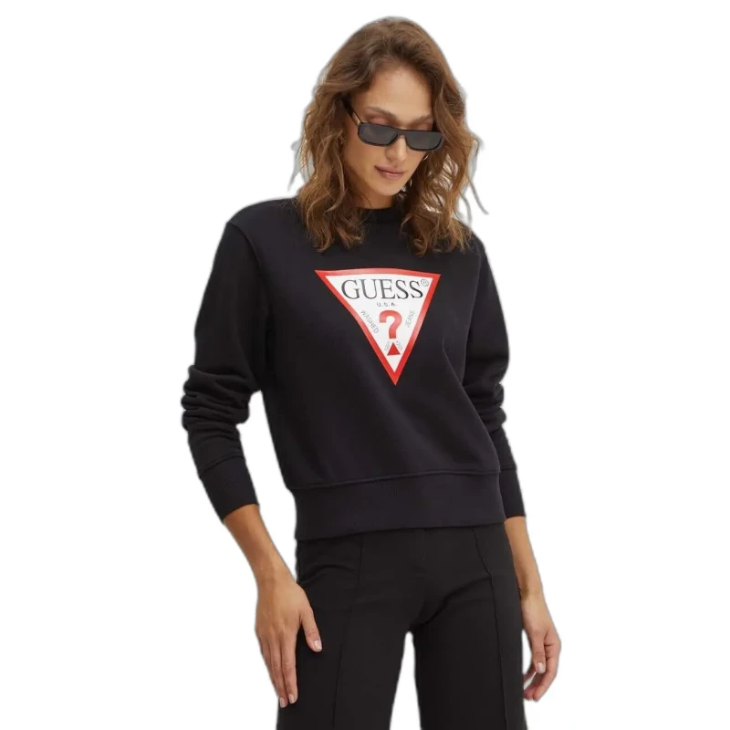 Image of Guess Guess Original Womens Fleece Sweatshirt Noir Female M