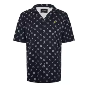 Image of Lyle and Scott Print Shirt - Blue