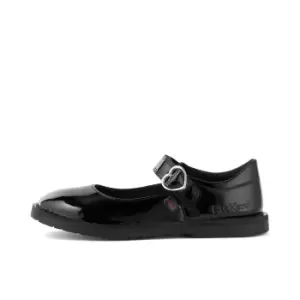 Image of Kickers Junior Adlar Heart Patent Leather Mary Jane Shoes - Black - 13