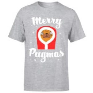 Image of Merry Pugmas T-Shirt - Grey - 4XL