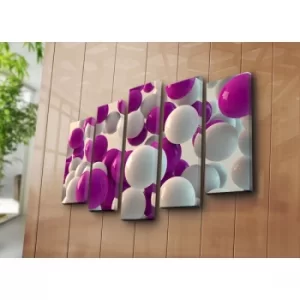 Image of 5PATK-157 Multicolor Decorative Canvas Painting (5 Pieces)