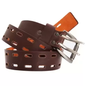 Image of Forest Belts Mens 1.50" Plain Leather Belt With Twin Pronged Buckle (Medium (32a-36a)) (Brown)
