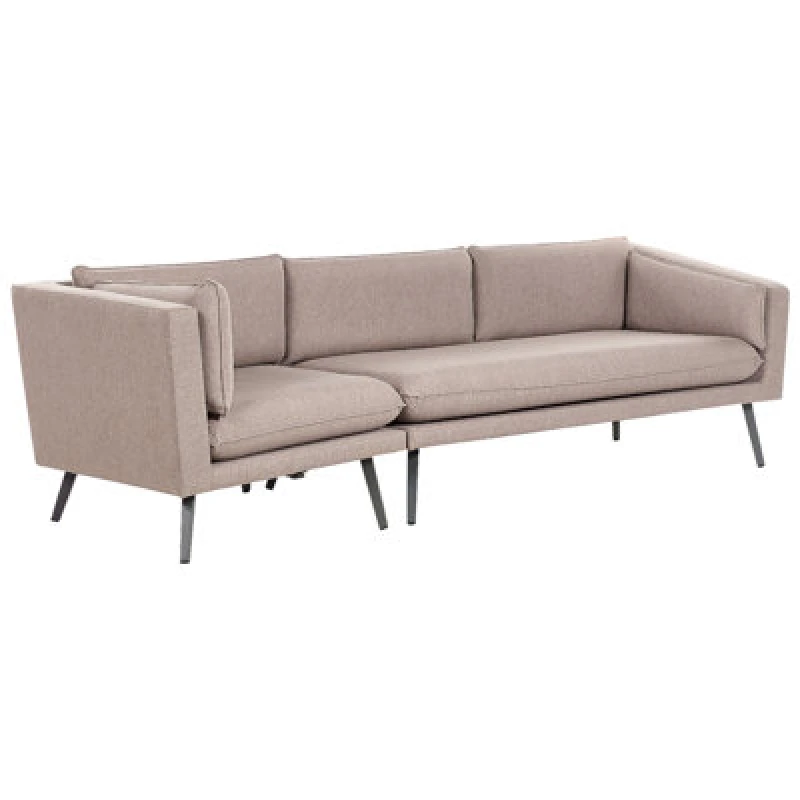 Image of Beliani Garden Sofa 3 Seater Loretello Left Hand Beige