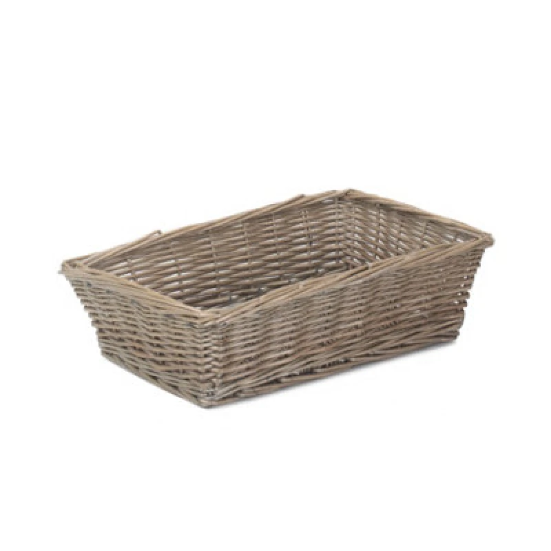 Image of Red Hamper Pt152 Wicker Medium Antique Wash Tapered Serving Tray