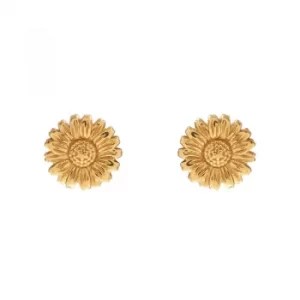 Image of Ladies Olivia Burton Gold Plated Sterling Silver 3D Daisy Stud Earrings