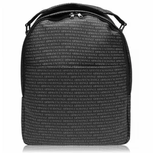 Image of Armani Exchange Small All Over Logo Print Backpack