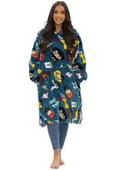 Image of Magical Character Wizard Owl Oversized Sherpa Hoodie Blanket