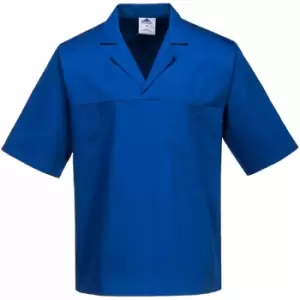 Image of Portwest - 2209 - Royal Blue Food Industry Short Sleeve Baker Shirt sz XXL Regular - Royal Blue