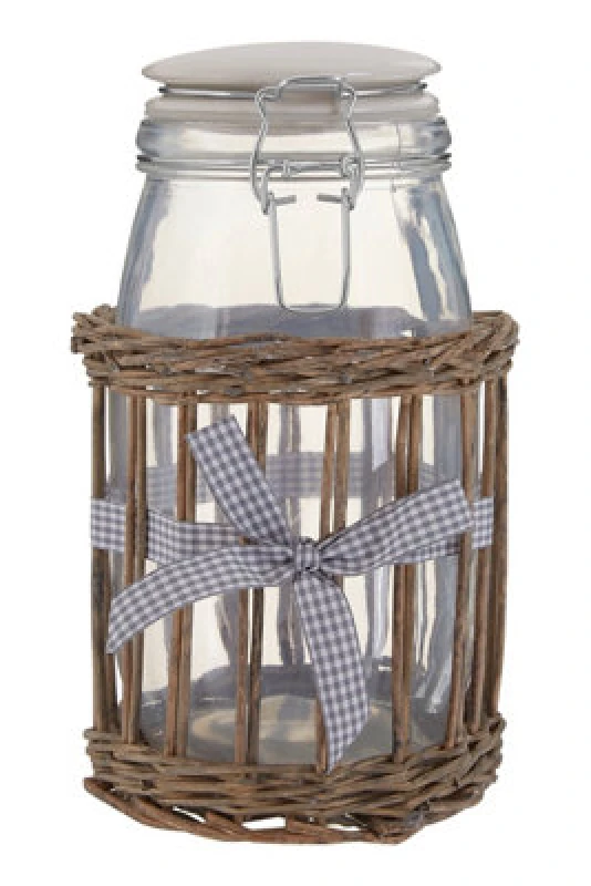Image of Premier Housewares Country Cottage Storage Jar - 1500ml Grey