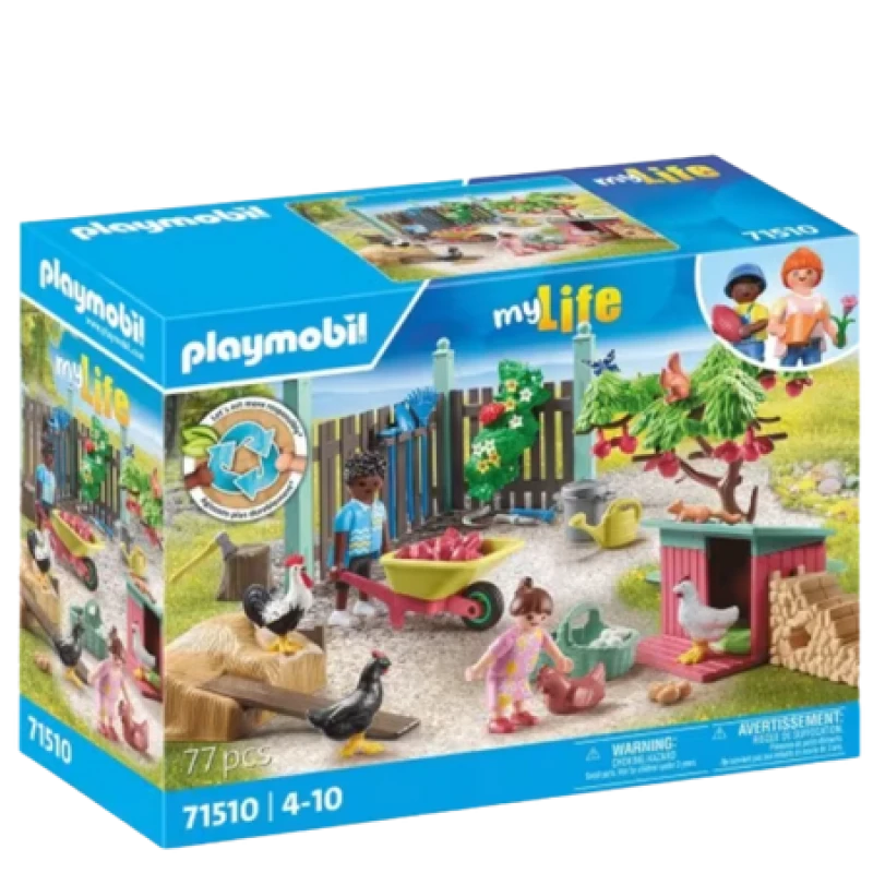 Image of PLAYMOBIL Playmobil My Life Small chicken farm in Tiny House garden 71510 71510