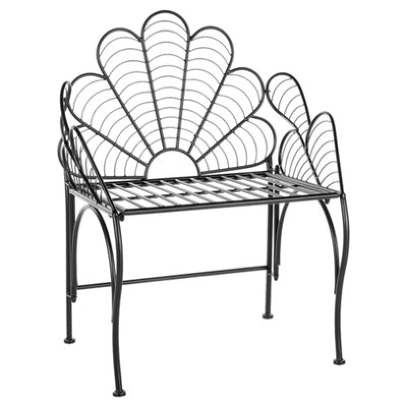 Image of Beliani Garden Chair Liguria Metal Black