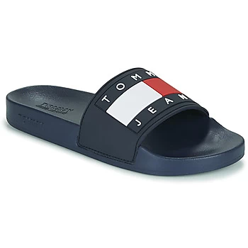 Image of Tommy Jeans TOMMY JEANS FLAG POOL SLIDE womens in Blue,4,3.5,4,5,6
