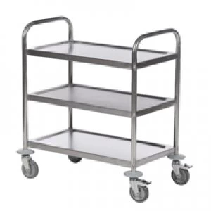 Image of Slingsby Trolley 3-Tier Stainless Steel Silver 373229