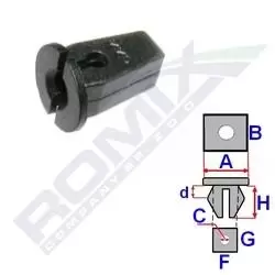 Image of ROMIX Clip, trim-/protection strip VW,AUDI,SKODA 15506 6N0809966A,6N0809966A,6N0809966A