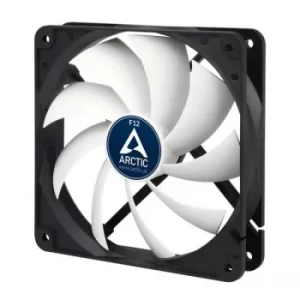 Image of Arctic F12 Low Noise 12cm Case Fan, Black & White, 9 Blades, Fluid Dynamic, 6 Years