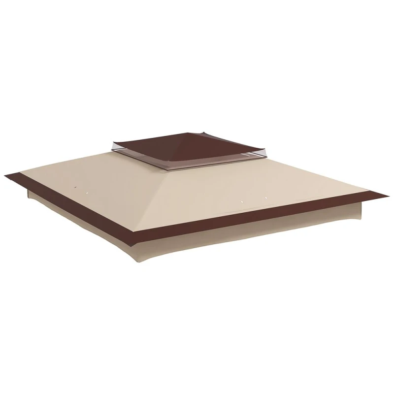 Image of Outsunny 3.25x3.25m Pop up Gazebo Roof Replacement - Beige, Cream 84C-465V00BG