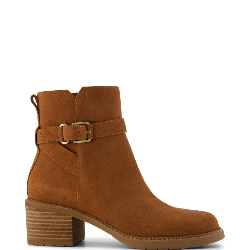 Image of Toms Hailey Buckle Ankle Boot Flat Ankle Boots 4 (36.5) Brown 01228505240