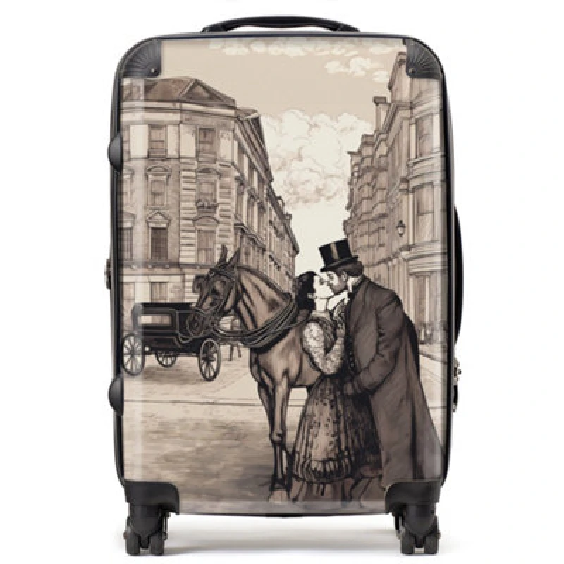 Image of Warren Reed Designer Victorian Lovers On A London Street Suitcase - Medium
