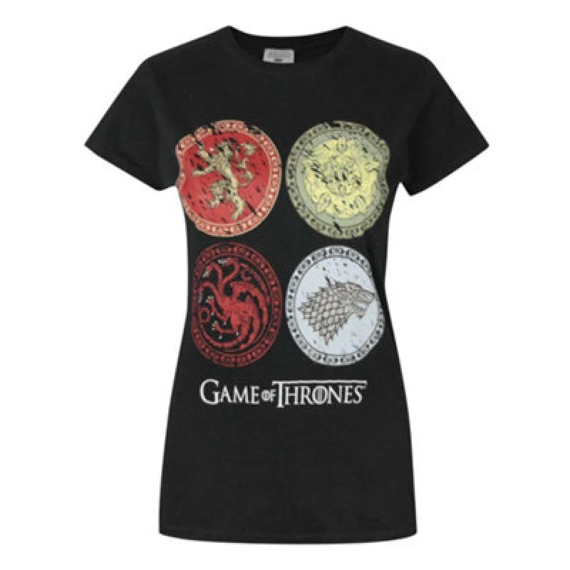 Image of Game Of Thrones Short Sleeved T-Shirt Black female