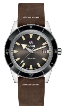 Image of Rado Captain Cook Automatic Mens watch - Water-resistant 20 bar (200 m), Stainless steel, brown