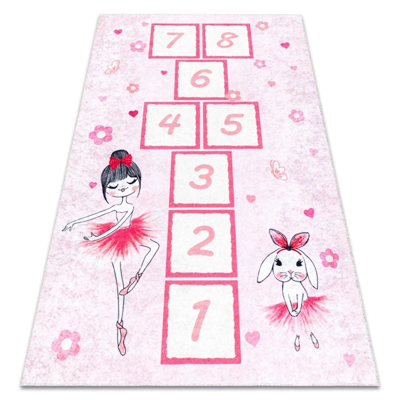 Image of RugsX Junior Rug in Pink Size: 140cm x 190cm Pink Unisex 140cm x 190 cm