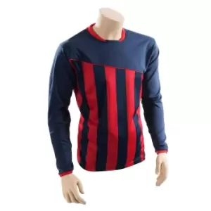 Image of Precision Childrens/Kids Valencia Football Shirt (M) (Navy/Red)