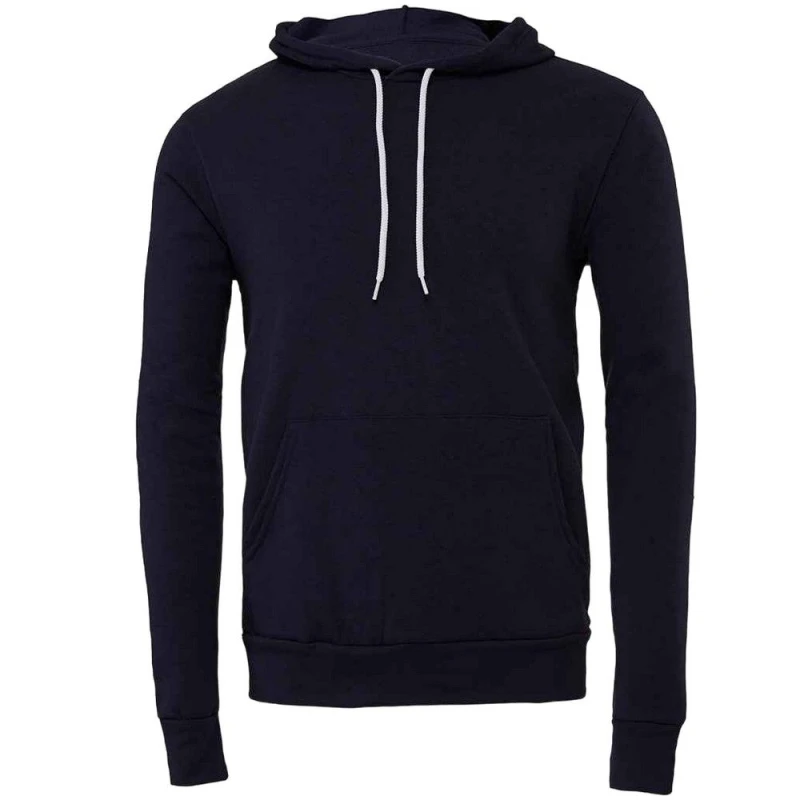 Image of Bella + Canvas Mens Polycotton Pullover Hoodie in Navy Size: XS Navy Male XS
