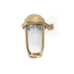 Image of Borda 1 Light Outdoor Wall Lantern Brass IP44, E27