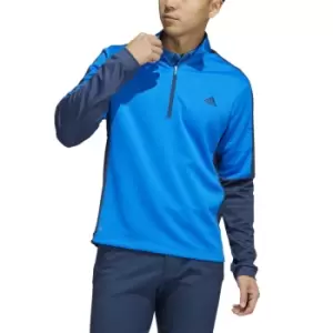 Image of adidas 2022 Colorblock Quarter-Zip Pullover blue rush - L