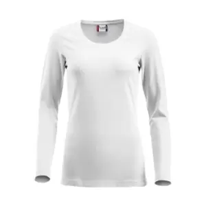 Image of Clique Womens/Ladies Carolina Long-Sleeved T-Shirt (S) (White)