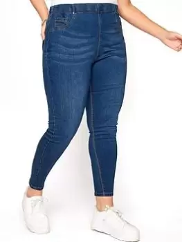 Image of Yours Clothing Jenny Jegging 28" Mid Blue Size 30-32, Women