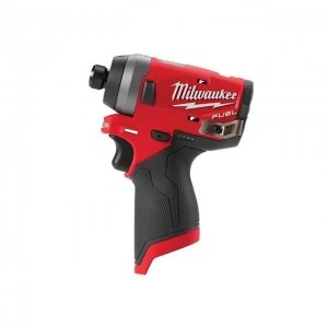 Image of Milwaukee Power Tools M12 FID-0 FUEL Sub Compact 1/4in Impact Driver 12V Bare Unit