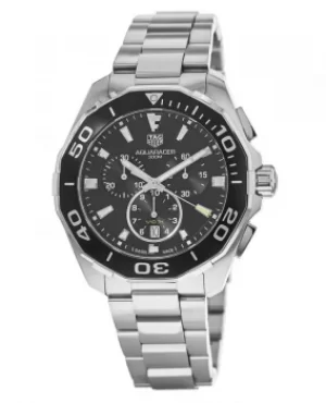 Image of Tag Heuer Aquaracer 300M Chronograph Black Dial Steel Mens Watch CAY111A.BA0927 CAY111A.BA0927