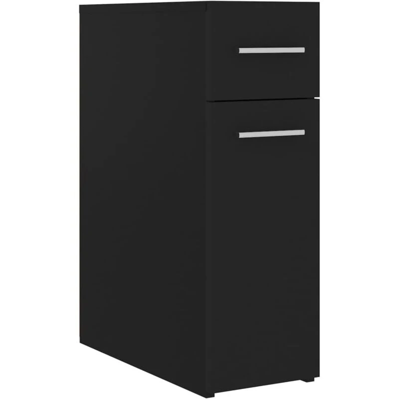 Image of VIDAXL Apothecary Cabinet Black 20x45.5x60cm Engineered Wood Vidaxl 8720286587331
