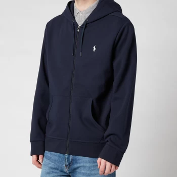 Image of Polo Ralph Lauren Mens Double Knitted Zip-Through Hoodie - Aviator Navy - L