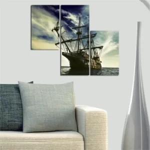 Image of A17 Multicolor Decorative MDF Painting (3 Pieces)