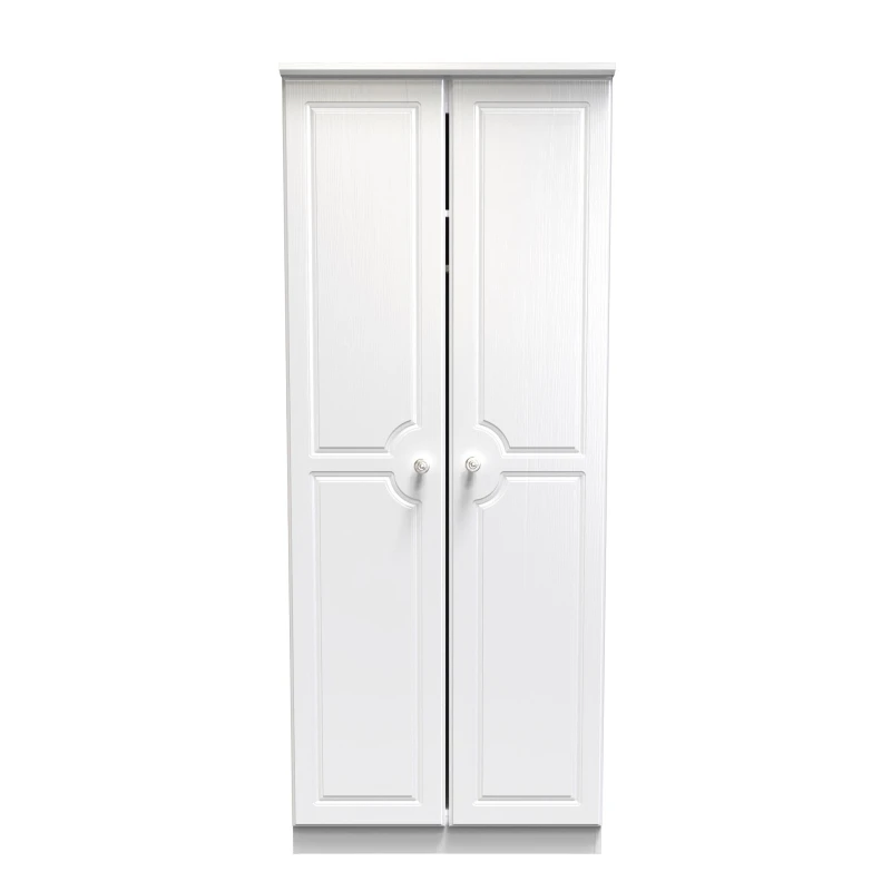 Image of Kendal 2 Door Wardrobe In White Ash (Ready Assembled)