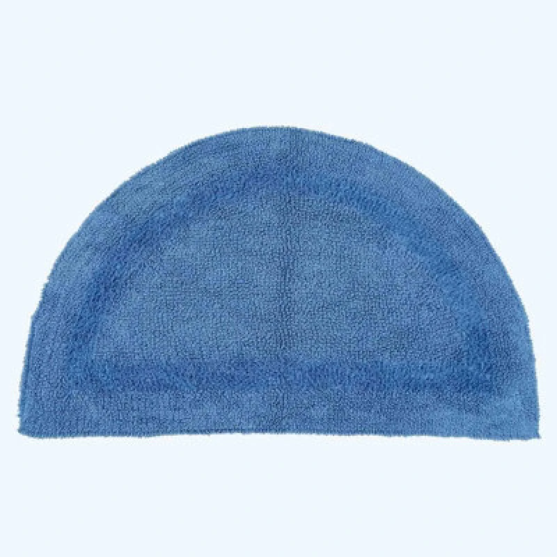 Image of Homescapes Luxury Reversible Semi Circle Bath Mat - Cobalt Blue