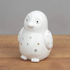 Image of Bambino White Resin Money Box - Penguin