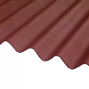Image of Corrubit Red Bitumen Corrugated Roofing Sheet (L)2M (W)930mm (T)2.2mm