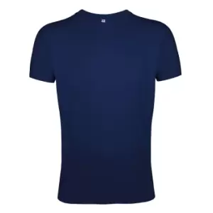 Image of SOLS Mens Regent Slim Fit Short Sleeve T-Shirt (S) (French Navy)
