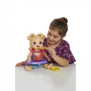 Image of Baby Alive Happy Hungry Baby Blonde Curly Hair Doll