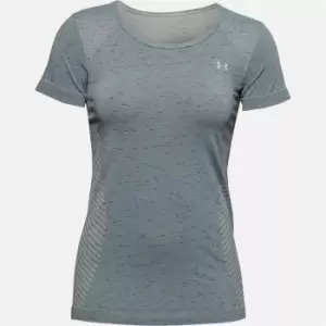 Image of Under Armour Seamless Short Sleeve T Shirt Womens - Green